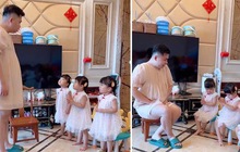 Bố dạy 3 con gái cách ngồi chuẩn “dáng công chúa”