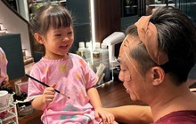 Cường Đô La "bất chấp hình ảnh", làm trò cho con gái vui