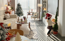 Trang trí Giáng sinh cho căn hộ 85m2, cô gái gây tranh cãi khi chưng cả chục cây thông