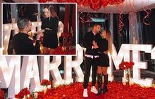 Sao Man United "vỡ òa" sau khi cầu hôn bạn gái trong khung cảnh lãng mạn với hoa hồng và bóng bay