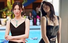 Song Hye Kyo và Han So Hee cùng mặc váy đen: Đàn chị quá an toàn, cô em lấn át với vẻ "tắc kè hoa"