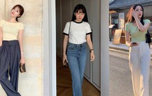 5 cách mặc áo thun cho nàng thấp bé