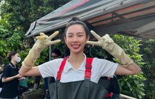 Hoa hậu Thùy Tiên lăn xả giữa con kênh ngập rác đen kịt, còn nhắn gửi fan một câu đắt giá