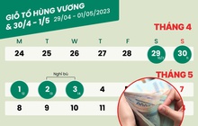 Đi làm ngày giỗ tổ Hùng Vương, 30/4 và 1/5, người lao động được công ty trả bao nhiêu tiền?