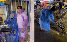 Lê Dương Bảo Lâm lên tiếng về hành động để vợ làm việc giữa mưa