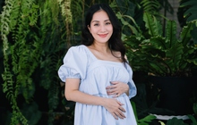 "Mẹ bầu" Khánh Thi khoe sắc rạng rỡ ở những tháng giữa của thai kỳ