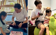 "Xả vai" doanh nhân, Cường Đô La dành thời gian chăm sóc con gái cưng