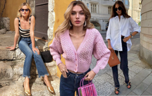 Phụ nữ Pháp diện quần jeans đẹp đỉnh nhờ sự cao tay khi phối đồ