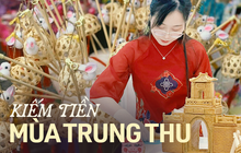 Tranh thủ kiếm tiền mùa Trung thu, "phất" nhất là hội bán đèn lồng con thỏ