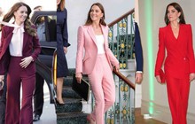 Vương phi Kate có phong cách diện bộ suit đẹp xuất sắc, ngắm là muốn học tập