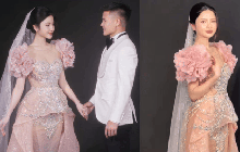 Dân mạng reaction ảnh cưới Quang Hải - Chu Thanh Huyền: Visual cô dâu gánh một chiếc váy cưới còng lưng, càng đơn giản càng đẹp
