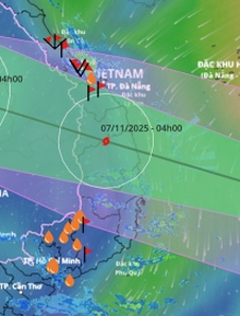 Bão Kalmaegi giật cấp 16 vào Biển Đông, nguy cơ gây dông lốc trước khi đổ bộ