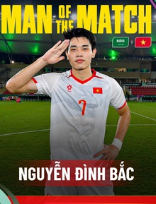 Đình Bắc xuất sắc nhất trận đấu