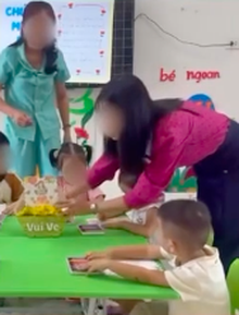Danh tính 2 nữ giáo viên mầm non tát bé gái 3 tuổi trong giờ học mỹ thuật