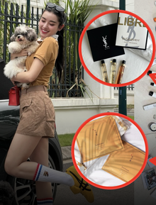 Cách Á hậu Huyền My dỗ ngọt khi dính drama: "Phú bà" trải mỹ phẩm cao cấp đầy sàn, tuyên bố hôm nay tặng hết