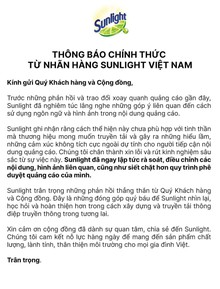 Sunlight xin lỗi