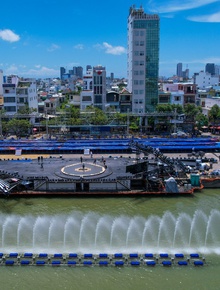 Cận cảnh khán đài, trận địa pháo hoa quốc tế Đà Nẵng trước giờ khai mạc