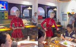 Trung Quốc có robot phục vụ quán ăn "xịn" vượt trội nhưng nhìn xong dân mạng Việt Nam lại thấy sợ