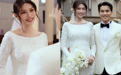 Lễ cưới nhà thờ của Á hậu Quỳnh Châu: Cô dâu rưng rưng xúc động, thiếu gia Đà Lạt quá điển trai!