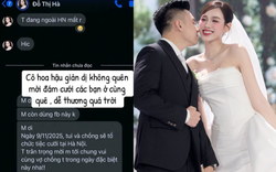 Con người thật của Đỗ Hà - vợ TGĐ Sơn Hải hé lộ qua tin nhắn mời bạn cấp 3 đi đám dự cưới