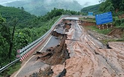 Đèo Khánh Lê xuất hiện thêm 7 điểm sạt lở nguy hiểm, mặt đường nứt toác