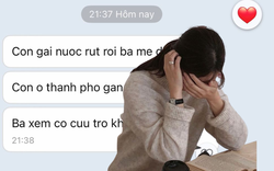 Tin nhắn ba gửi con gái từ vùng lũ khiến nhiều người rơi nước mắt