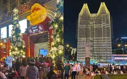 Người dân TP.HCM đổ ra đường tận hưởng không khí lạnh, nhà thờ Đức Bà chính thức lên đèn