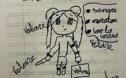 Cô bé 11 tuổi vẽ tranh trong vở bài tập, vừa nhìn thấy giáo viên đã lập tức báo cảnh sát