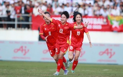 Bộ đôi "sóc nhỏ" 1m52 ghi bàn giúp tuyển nữ Việt Nam đè bẹp Myanmar, thẳng tiến vào bán kết SEA Games
