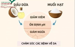 Giải pháp tự nhiên cho da khô nứt nẻ, chai sần chỉ từ dầu dừa và nước muối ấm