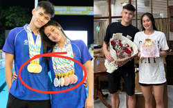 Bức ảnh gây sốt của cặp đôi hot nhất SEA Games 33: Trai tài gái giỏi, đẹp đôi còn "lụm" cả "rổ" huy chương!
