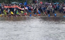 CLIP: Các vận động viên đánh nhau náo loạn lễ hội đua ghe ở Huế