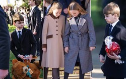 Quá nhiều sự dễ thương: Hoàng tử, Công chúa nhỏ Anh quốc chiếm trọn spotlight ngày Giáng sinh