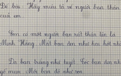 Học sinh tiểu học viết văn tả bạn thân gây sốt khắp cõi mạng: Đẹp cỡ này, đời có mấy ai?