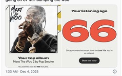 Spotify Wrapped 2025 bất ngờ "lật mặt" người dùng với chỉ số Listening Age khiến ai cũng giật mình