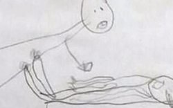 Con gái 6 tuổi đi học về vẽ một bức tranh, mẹ xem xong thì sợ suýt ngất, lập tức báo cảnh sát