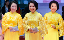 Phu nhân tỷ phú Phạm Nhật Vượng đẹp nhờ áo dài quá tinh tế, 1 chi tiết kết nối đến chồng và con trai