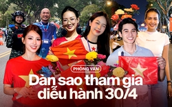 Thanh Thủy, Lan Ngọc, Thúy Ngân và dàn nghệ sĩ Việt tham gia diễu hành ngày 30/4: "Hòa bình đẹp như nụ cười của người dân khi nhìn thấy từng khối diễu binh, diễu hành!"
