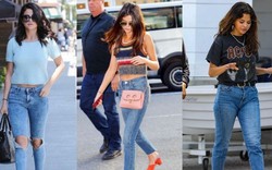 Kiểu quần jeans siêu tôn dáng được Selena Gomez mặc từ năm này qua năm khác