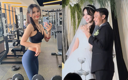 Vợ biên tập viên VTV của HLV Vũ Hồng Việt đẹp từ lễ đường tới phòng gym, gây sốt với body săn chắc nét căng