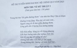 Đề thi Vẽ đang hot nhất MXH: Thơ như đề Văn, ai đọc xong cũng thổn thức vì quá có gu!