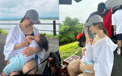 Con gái đã 16 tháng, Lan Phương vẫn thoải mái cho "tu ti" giữa phim trường: Phản ứng của netizen gây chú ý