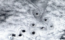 10 “lỗ đen” lạ xuất hiện trên bầu trời đảo hoang gần Nam Cực