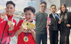 Phan Hiển gây tiếng vang với hat-trick HCV Đông Nam Á, nhìn sang bé Kubi 10 tuổi huy chương đeo trĩu cổ còn choáng hơn