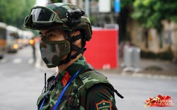 Cận cảnh lực lượng trinh sát đặc nhiệm luôn che kín mặt, âm thầm bảo vệ an ninh cho buổi sơ duyệt diễu binh diễu hành