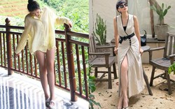 Mẹ vợ hot nhất làng bóng đá khoe chân dài cực phẩm, nhìn sang Doãn Hải My: Sao y bản chính!