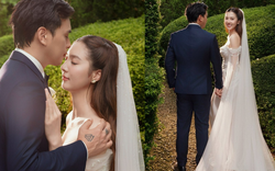 Ảnh cưới của nam ca sĩ Vbiz và vợ kém 17 tuổi: Visual cô dâu "đỉnh nóc kịch trần", xinh hơn Hoa hậu!
