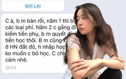Tin nhắn mẹ gửi con gái 18 tuổi khiến tất cả xót xa: “Ở Hà Nội đắt đỏ… con cố gắng đi làm kiếm tiền”