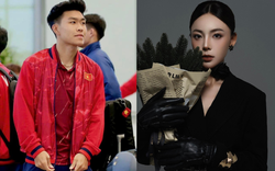 Lý Đức U23 Việt Nam tương tác cực ngọt cùng hotgirl bắn súng Phí Thanh Thảo ngay trước trận "đại chiến" ở U23 châu Á