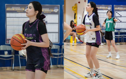 Hạt Dẻ - ái nữ MC Quyền Linh gây sốt trên sân bóng rổ: Mặt xinh, da trắng, chân dài thẳng tắp chiếm trọn spotlight